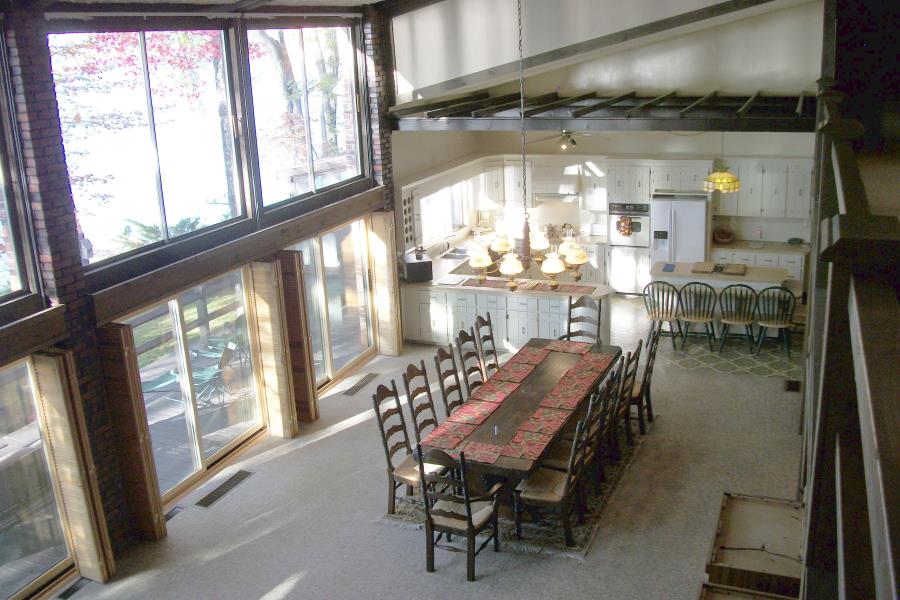 dining table and kitchen from balcony