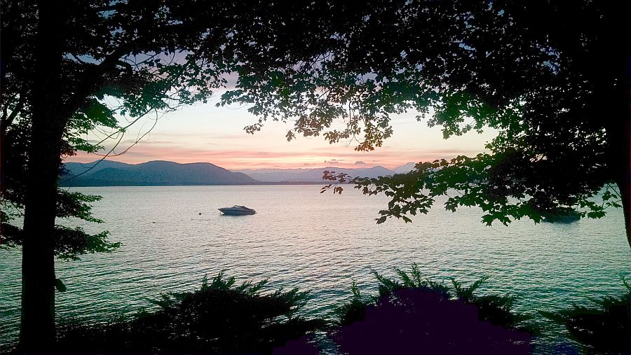 Tranquility extends into the evening and night -- listen to the loons from the deck or through the sliding doors